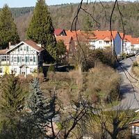 Blick vom Tempelchen auf den Ort Thal bei Ruhla