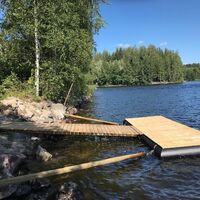 Steg unterhalb des Mankala-Staudamms