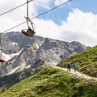 Sessellift Hochalpbahn am Breitenberg, direkt neben der Hochalphütte