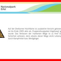 Dreiborner Hochfläche Warnung