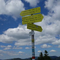 Wegkreuzung am Ochsenboden auf 1609m