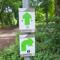 Beschilderung auf dem VitalWeg 3 und 22