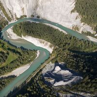 Rheinschlucht Drohnenaufnahme