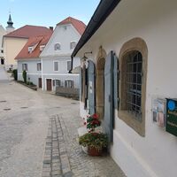 Blick vom Stempelkasten zur Floriani Kirche