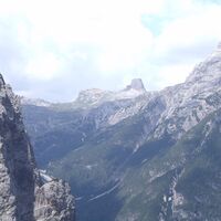 Dreizinnen-Hüttenblick mit Toblinger Knoten