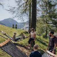 Rast bei den Hängematten