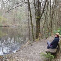 Rast am Mundatweiher im Bienwald