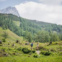 King Dachstein Trail in Filzmoos - im Hintergrund der Torstein