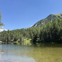 Und hier der kleinste der drei Seen, der Grünsee