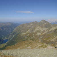 Riesachsee mit Höchsteinkamm und Dachsteinmassiv