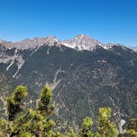 Blick hinüber zu den Krottenköpfen und Leilachspitze