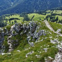 Abstiegsweg über den Dr. Julius-Mayr-Weg (Klettersteig)