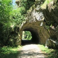 Felstunnel der Murgtalstraße.