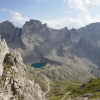 Blick zur Karlsbader Hütte