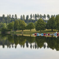 Stausee Losheim mit Tretbootverleih
