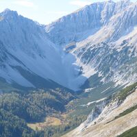 Rückblick auf das Stempeljoch und den Wilde Bande Steig