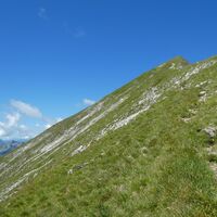 restlicher Anstieg in der Flanke