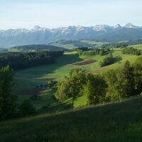 Aussicht vor Gschneit - Herzroute