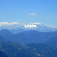Ausblick beim Traunsteinhaus Terrasse