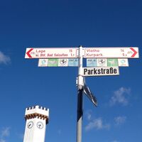 Wegweiser für den Sole-Radweg