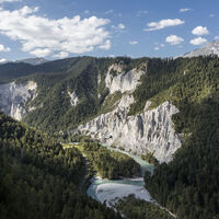 Sommer Rheinschlucht von oben