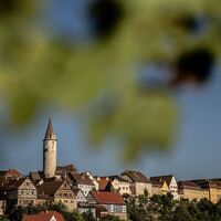 Stadtkulisse von Kirchberg an der Jagst