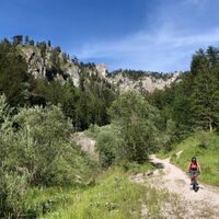 Schiebestrecke geschafft am Weg zum Offensee