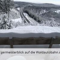 Aussicht vom Tunnel "Rennsteig" auf die Waldautobahn A71