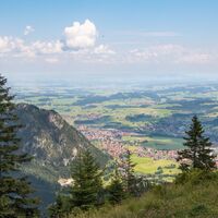 Ausblick auf das Pfrontener Tal vom Breitenberg