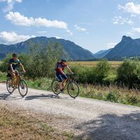 Radler zwischen Oberammergau und Unterammergau