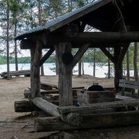 Grillhütte am Strand von Savilahti