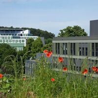 An der Universitätsklinik Homburg vorbei