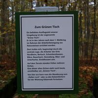 Infotafel zur Geschichte des Grünen Tisches
