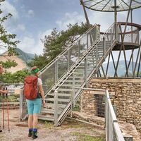 Aussichtsplattform auf der Maßenburg, 575 m