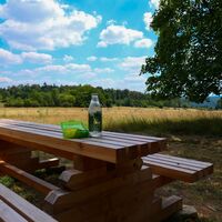 Sitzgelegenheit hinter der Bakuninhütte - Meiningen