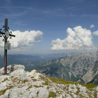 Gipfelkreuz mit Hetzaukamm