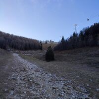 Weiterweg nach der Sausteigalm auf ehemaliger Skipiste