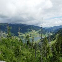 Sicht auf Schwarzsee - Breccaschlund
