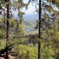Blick auf die Oestertalsperre vom Sauerland-Höhenflug