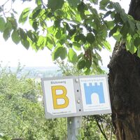 Tourismus Service Bergstrasse Burgensteig Markierung Bettina Gessinger