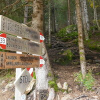 Beschilderung kurz vorm Gampenpass, aber rauf wollen wir jetzt nicht mehr