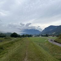 Rückblick Richtung Payerbach, zur Gahns und Rax