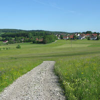 Ausblick vom Lerchenbühl auf Hossingen
