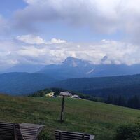 Ausblick vom Gipfel zum Hochstaufen
