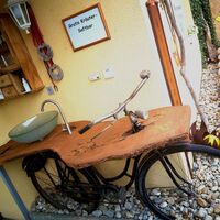 Getränkebar bei der Kräuterwerkstatt, Naturpark Almenland, Oststeiermark