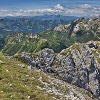 Am breiten Gipfelgrat