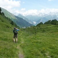 Vor der Capanna Bovarina