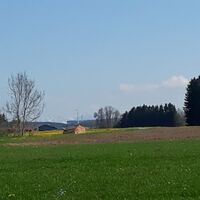 Oberhaslach Blick Richtung Berge - Obergünzburg