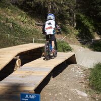 Mountainbiker in der Skill Area