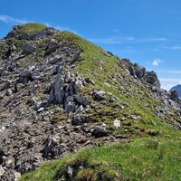 Die Landschaftsspitze, nur noch ein kurzer unschwieriger Anstieg bis zum Gipfel.